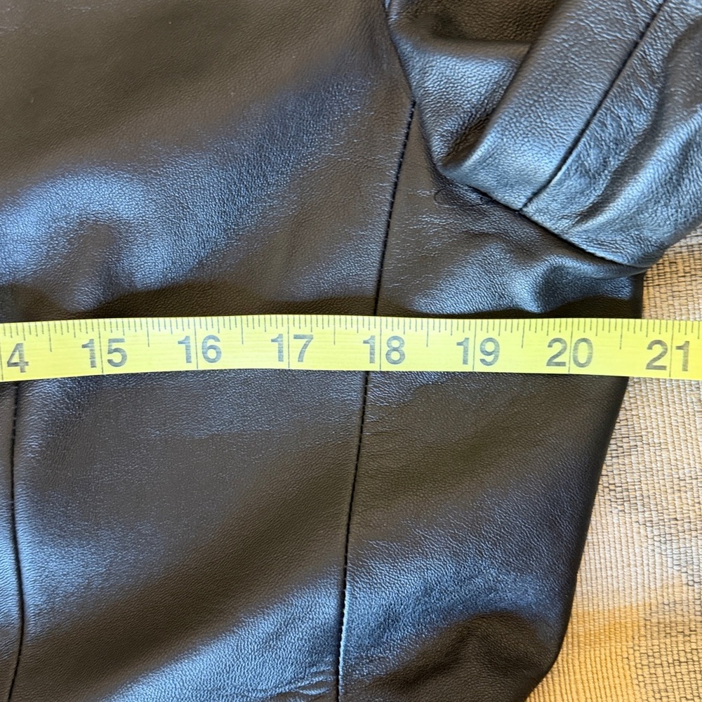 Authentic Armani Collection Lined Jacket Black Le… - image 6